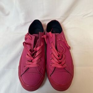 Converse Chuck Taylor All-Stars Ox Pink Pebble Leather Womens 9.5